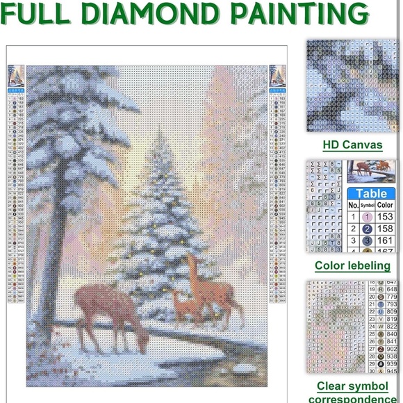 Winter Deer Landscape Art Print (052) - Picture 2 of 4